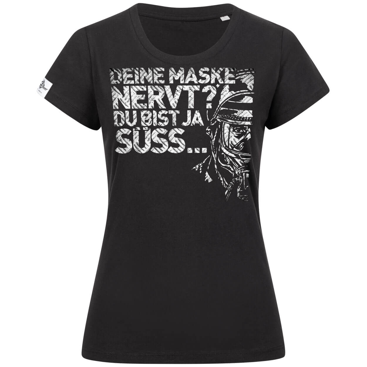Maske nervt? Feuerwehrfrau T-Shirt