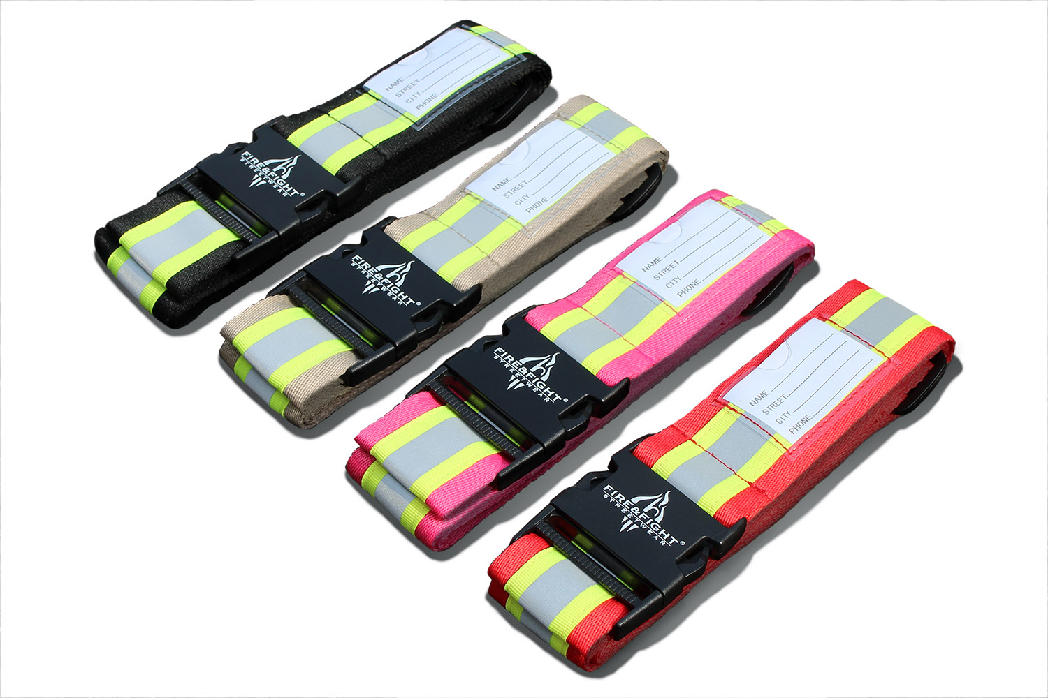 Kofferband Feuerwehr Rettungsdienst - Reflexstreifen pink
