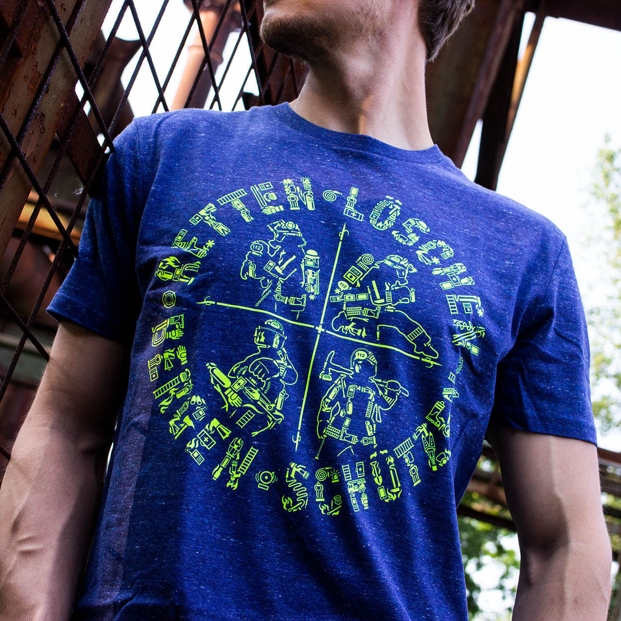 Retten Löschen Bergen Schützen - Männer T-Shirt Heather Blue