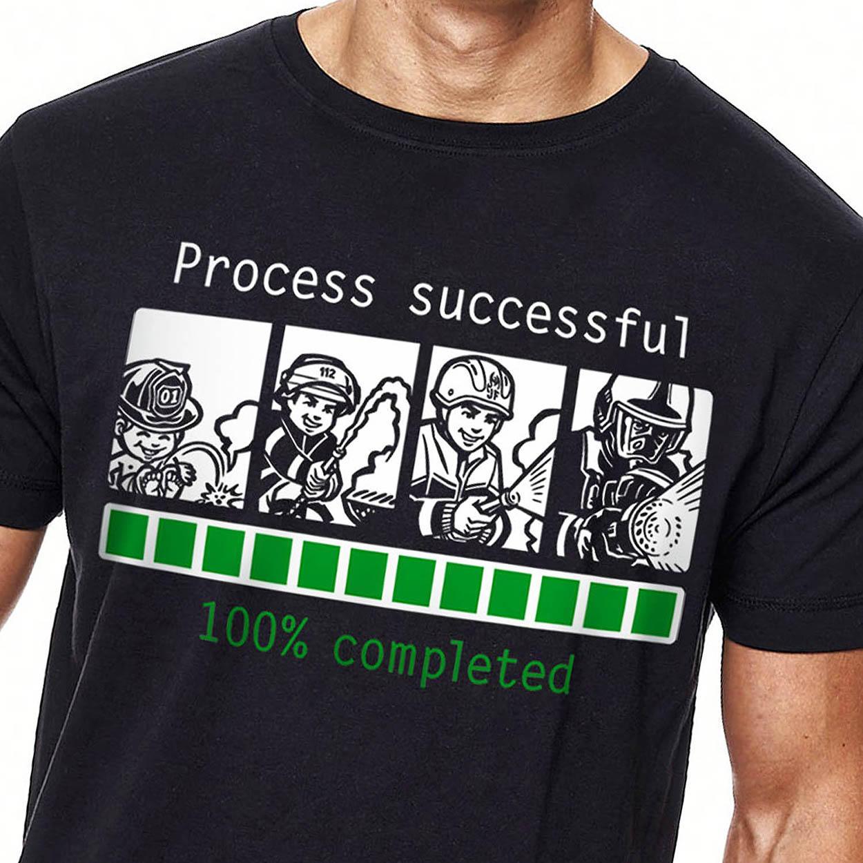 100% Completed Feuerwehr -  Männer T-Shirt schwarz