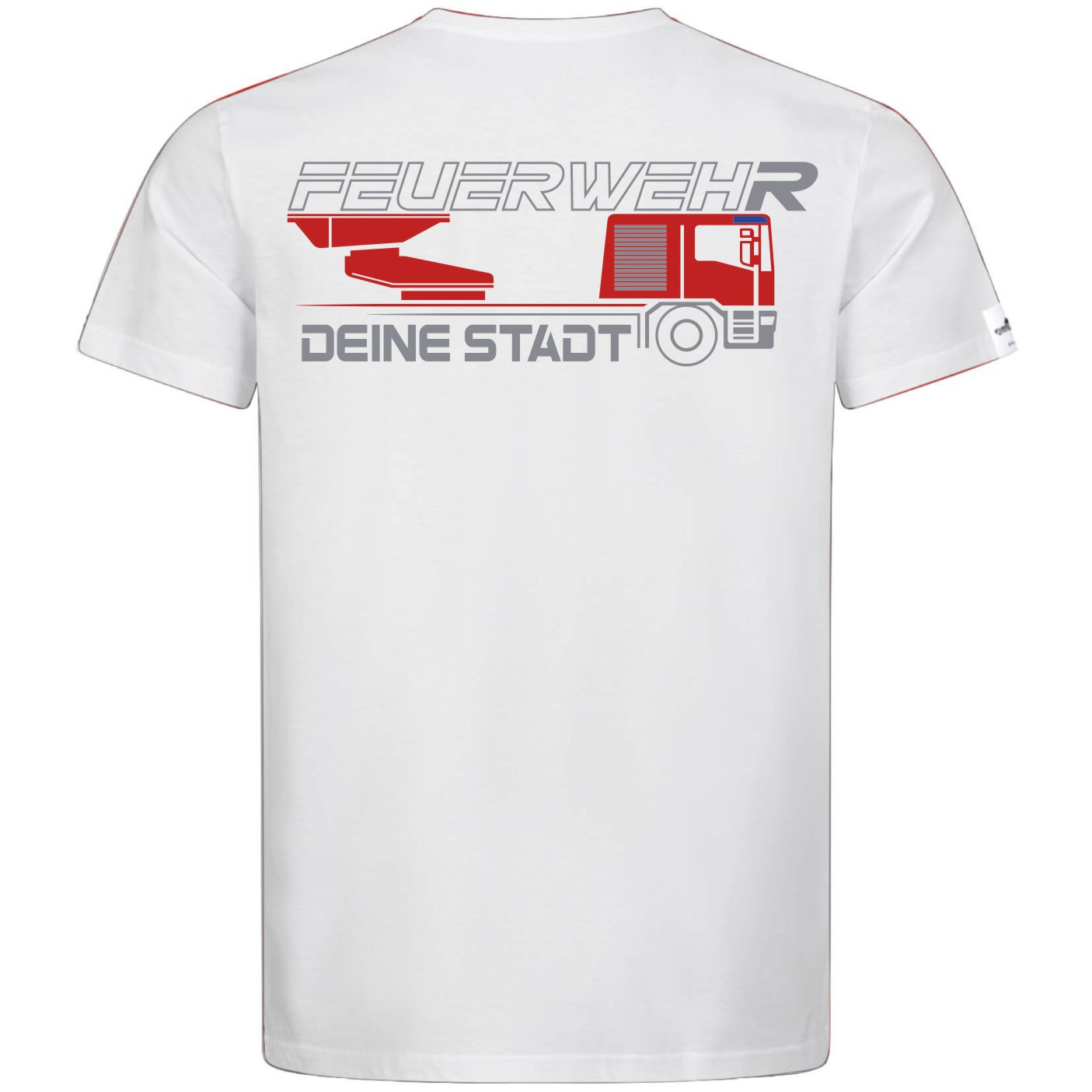 Teamwear Männer T-Shirt - Drehleiter + Deine Stadt