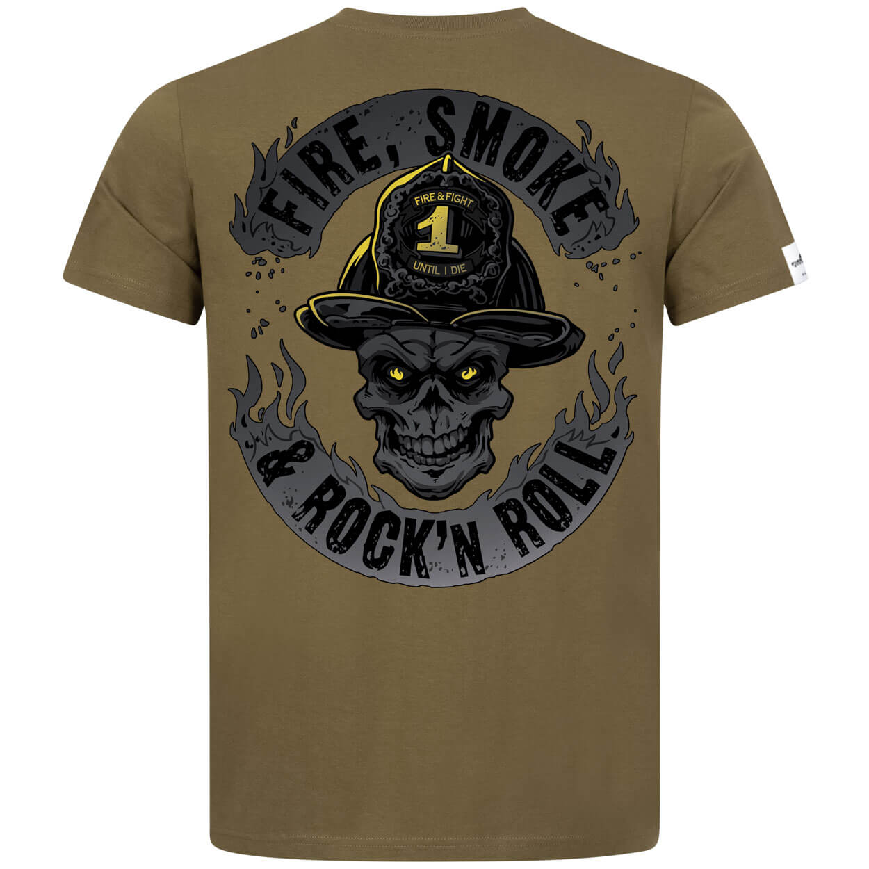 Fire Smoke & Rock´n Roll Dark Line Männer T-Shirt