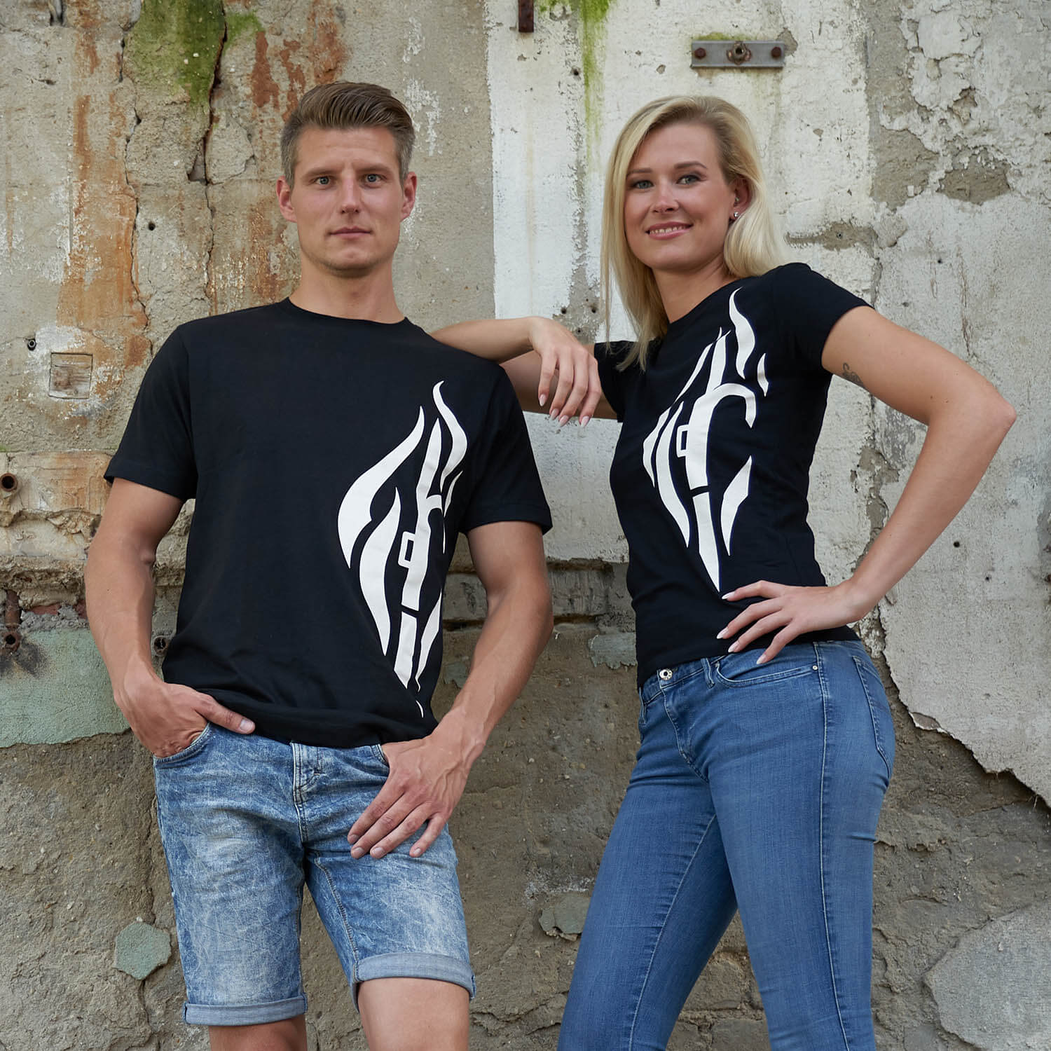 Fire & Hook Feuerwehrfrauen - T-Shirt schwarz