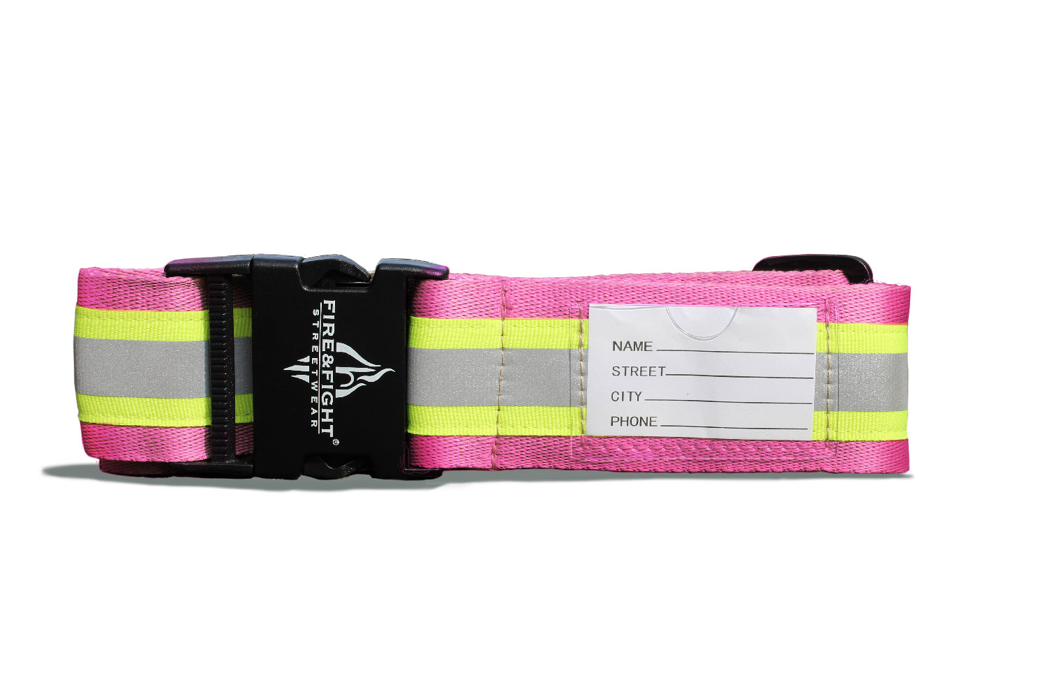 Kofferband Feuerwehr Rettungsdienst - Reflexstreifen pink