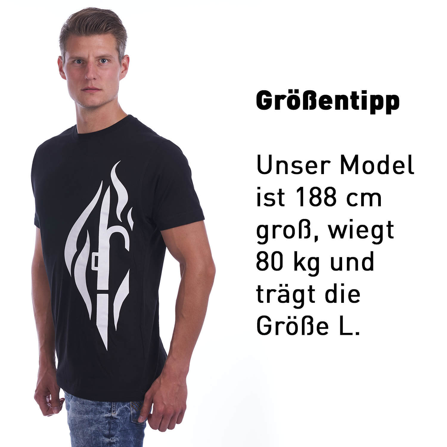 Fire & Hook Design - Männer T-Shirt schwarz