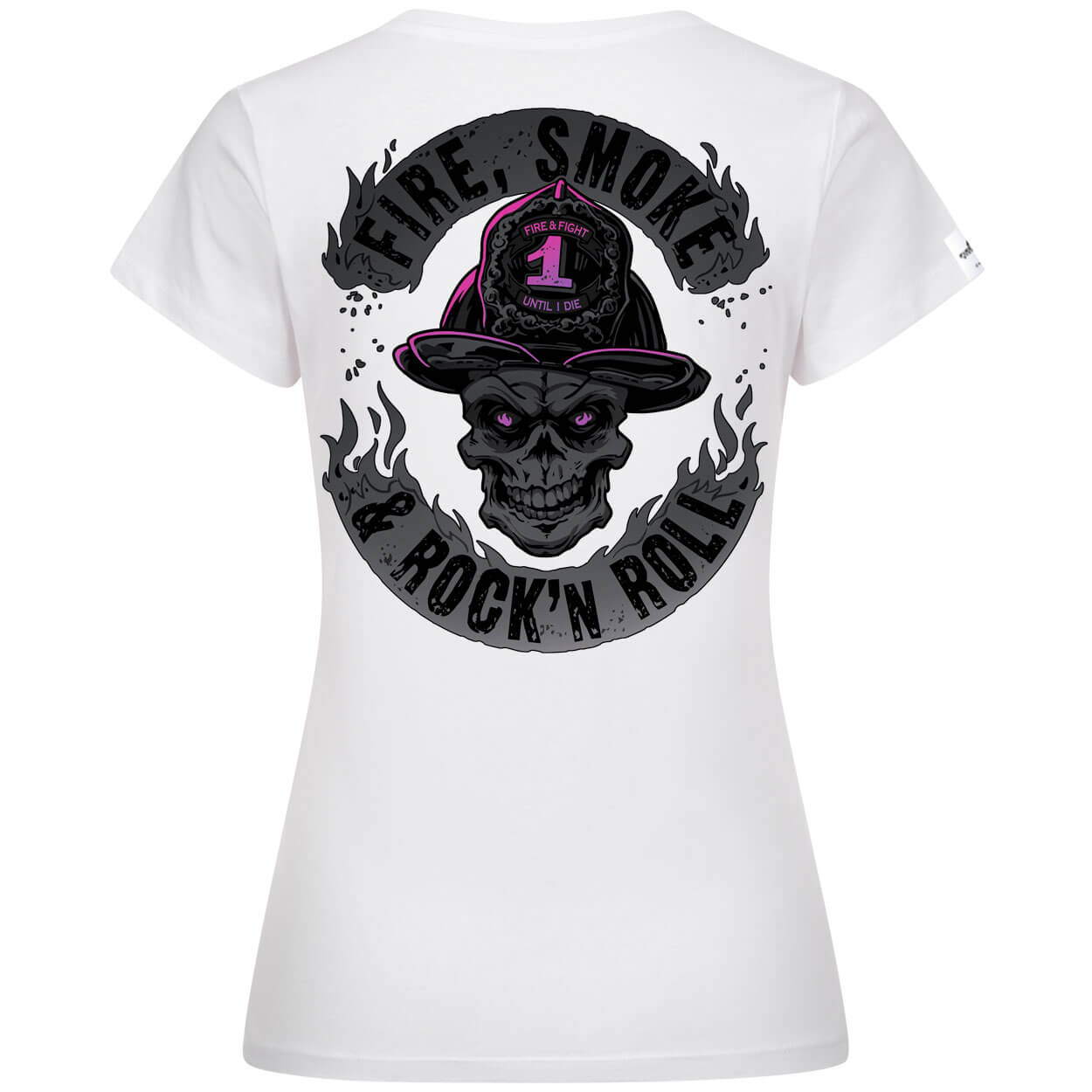 Fire Smoke & Rock´n Roll Dark Line - Frauen T-Shirt