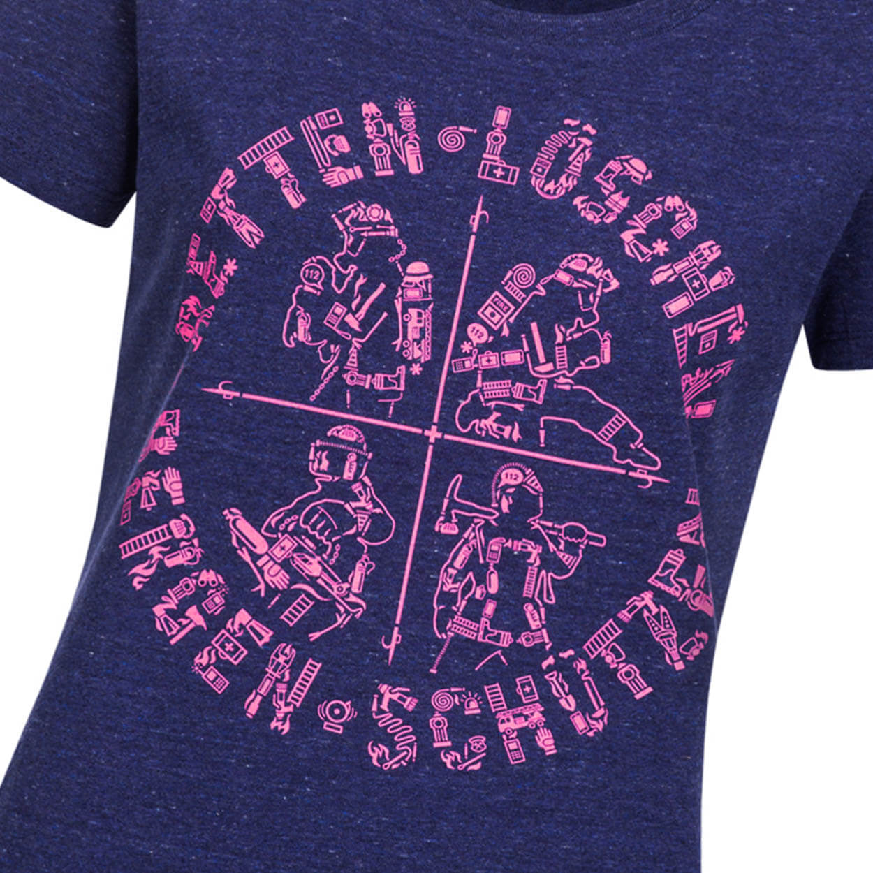 Retten Löschen Bergen Schützen -  Design Frauen T-Shirt blau