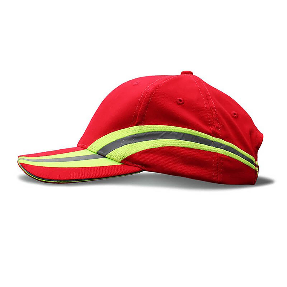 Feuerwehr Basecap Reflexstreifen Design - Farbe rot