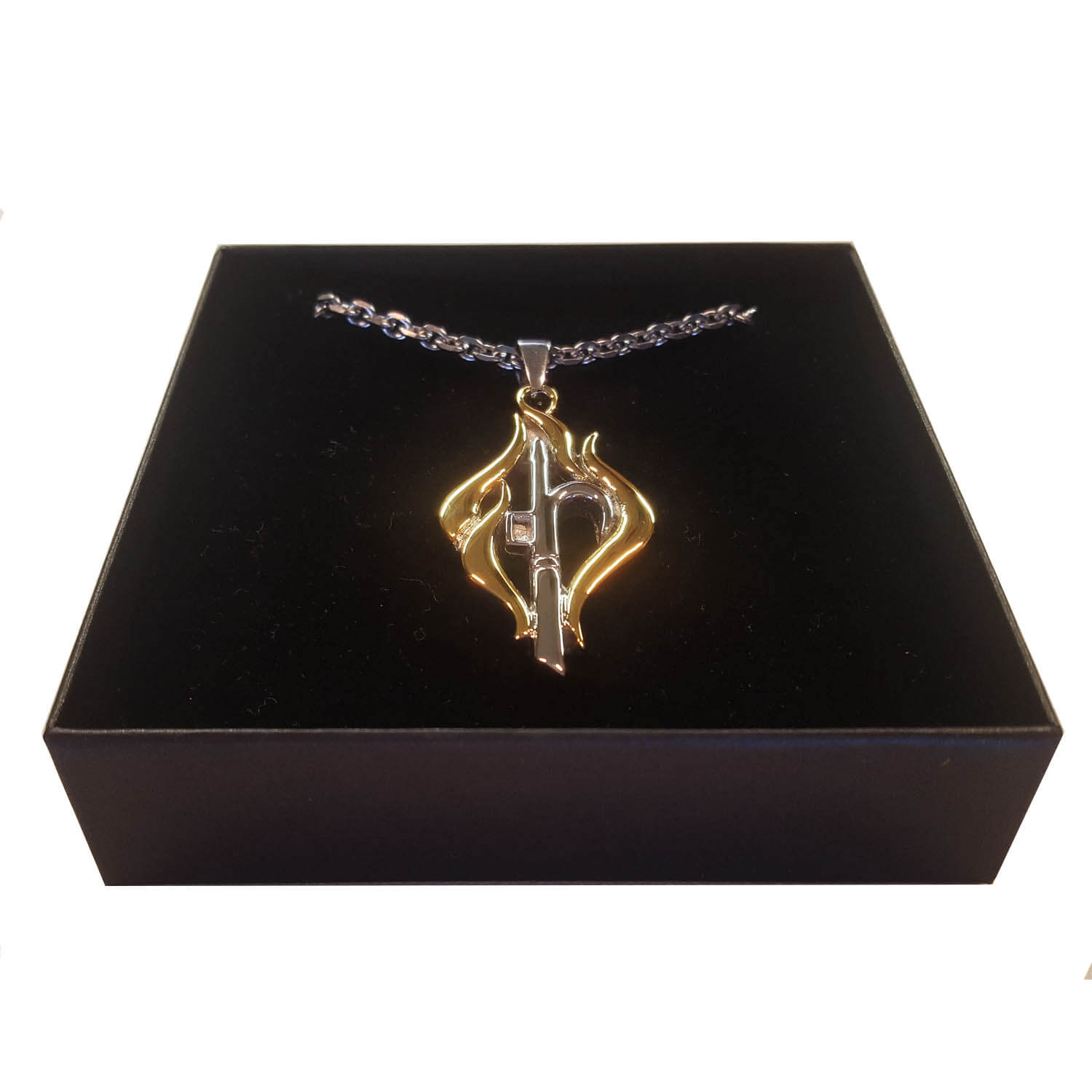 Fire & Hook Anhänger silber/gold im Etui mit Halskette