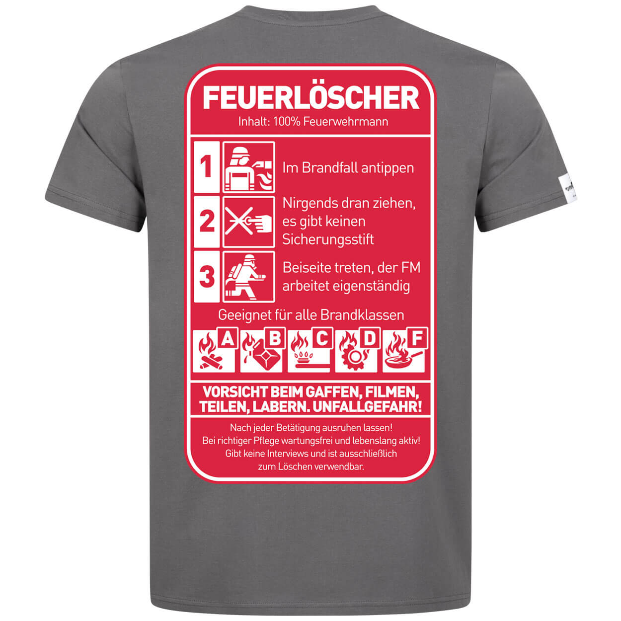 Feuerlöscher - Inhalt 100% Feuerwehrmann T-Shirt
