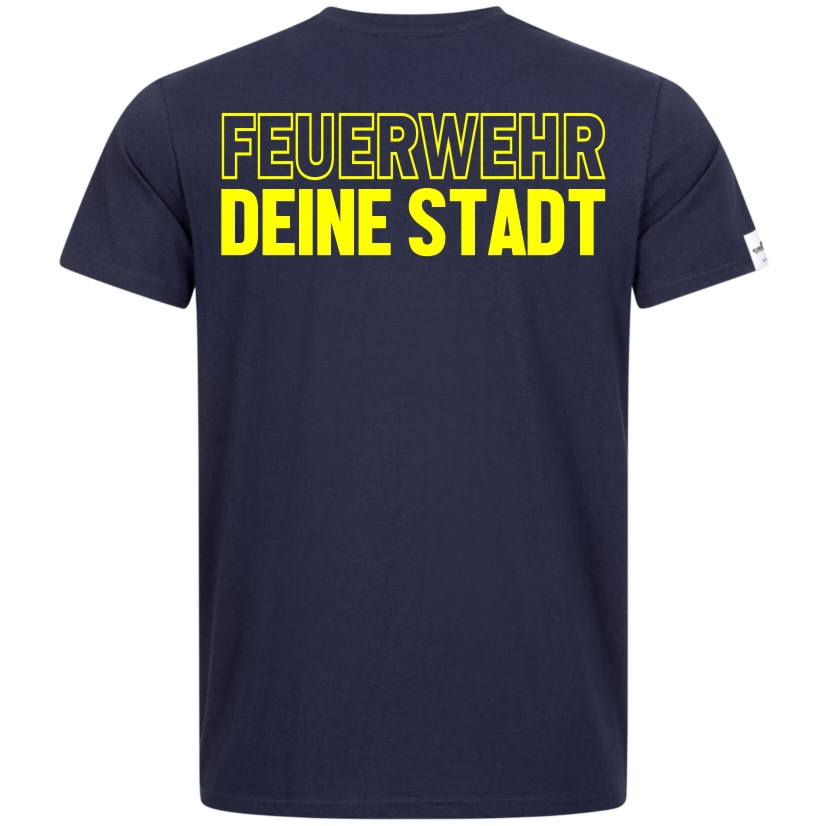 Teamwear Männer T-Shirt - Feuerwehr + Deine Stadt